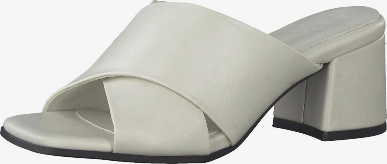 Marco Tozzi Sandales à Talons Mule Femme Crème 1 Marco Tozzi Sandales à Talons Mule Femme Crème