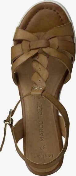 Marco Tozzi Sandales à Talons Sandales Femme Cognac -Chaussures Élégance Vente 11da1aa7d488e164674e221b1973804d