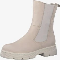 Marco Tozzi Bottines Chelsea Boots Femme Beige / Crème