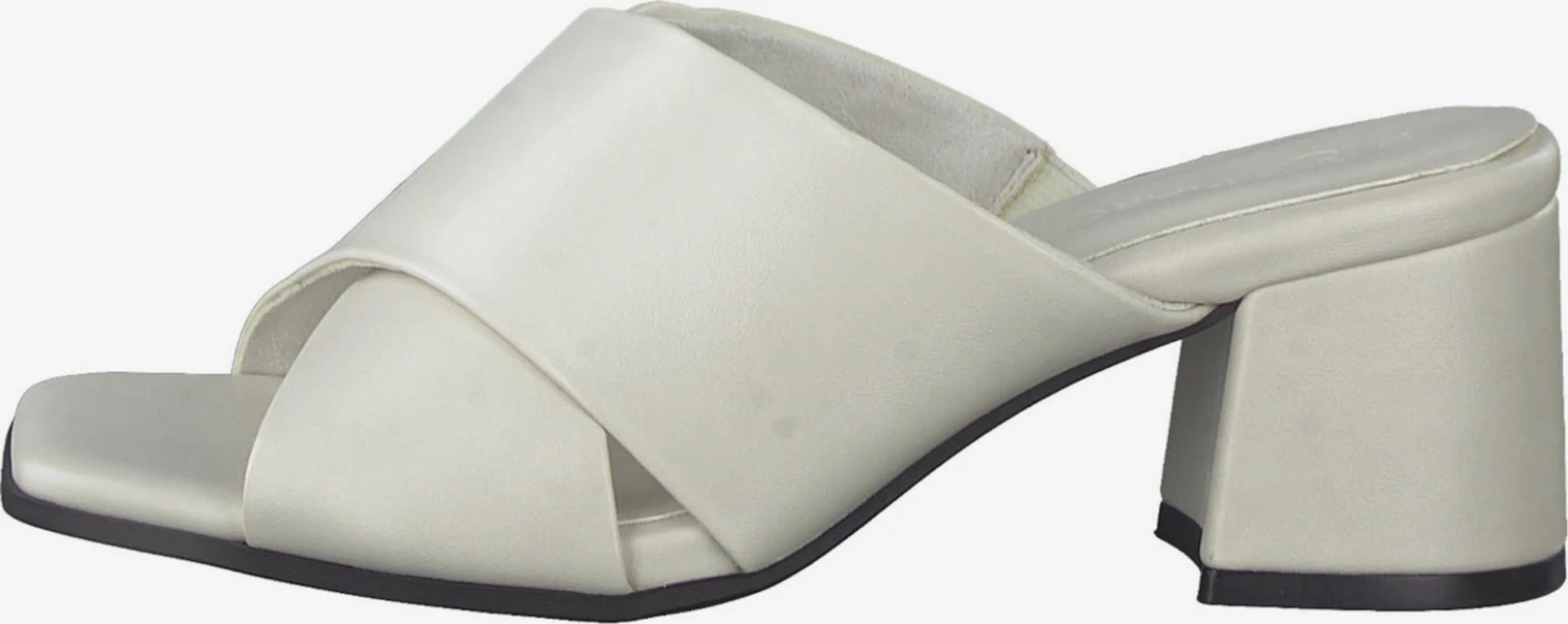 Marco Tozzi Sandales à Talons Mule Femme Crème 2 Marco Tozzi Sandales à Talons Mule Femme Crème – Image 2