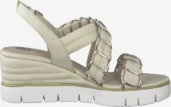 Sandales à Talons Sandales à Lanières Femme Crème -Chaussures Élégance Vente 3413abfba5655556f27ce6dc8f5fec11