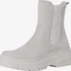 Marco Tozzi Bottines Chelsea Boots Femme Gris Clair