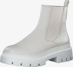 Marco Tozzi Bottines Chelsea Boots Femme Crème
