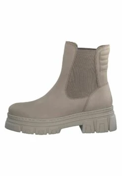 Marco Tozzi Bottines À Plateau - Taupe Nubuck -Chaussures Élégance Vente 596f12f6196140d192765673de4fc83a