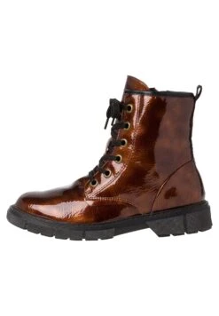 Marco Tozzi Bottines À Plateau - Bronce Pat Co