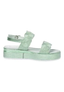 Marco Tozzi Sandales À Plateforme - Mint Metallic -Chaussures Élégance Vente 626c2a6961fb4f28a680d31af5ba3f36