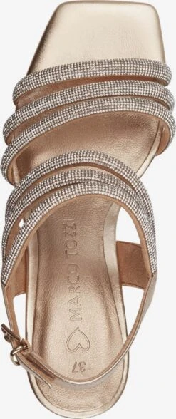 Marco Tozzi Sandales à Talons Sandales Femme Jaune Dor -Chaussures Élégance Vente 6ce557e559fc6c96a7b3157512038624