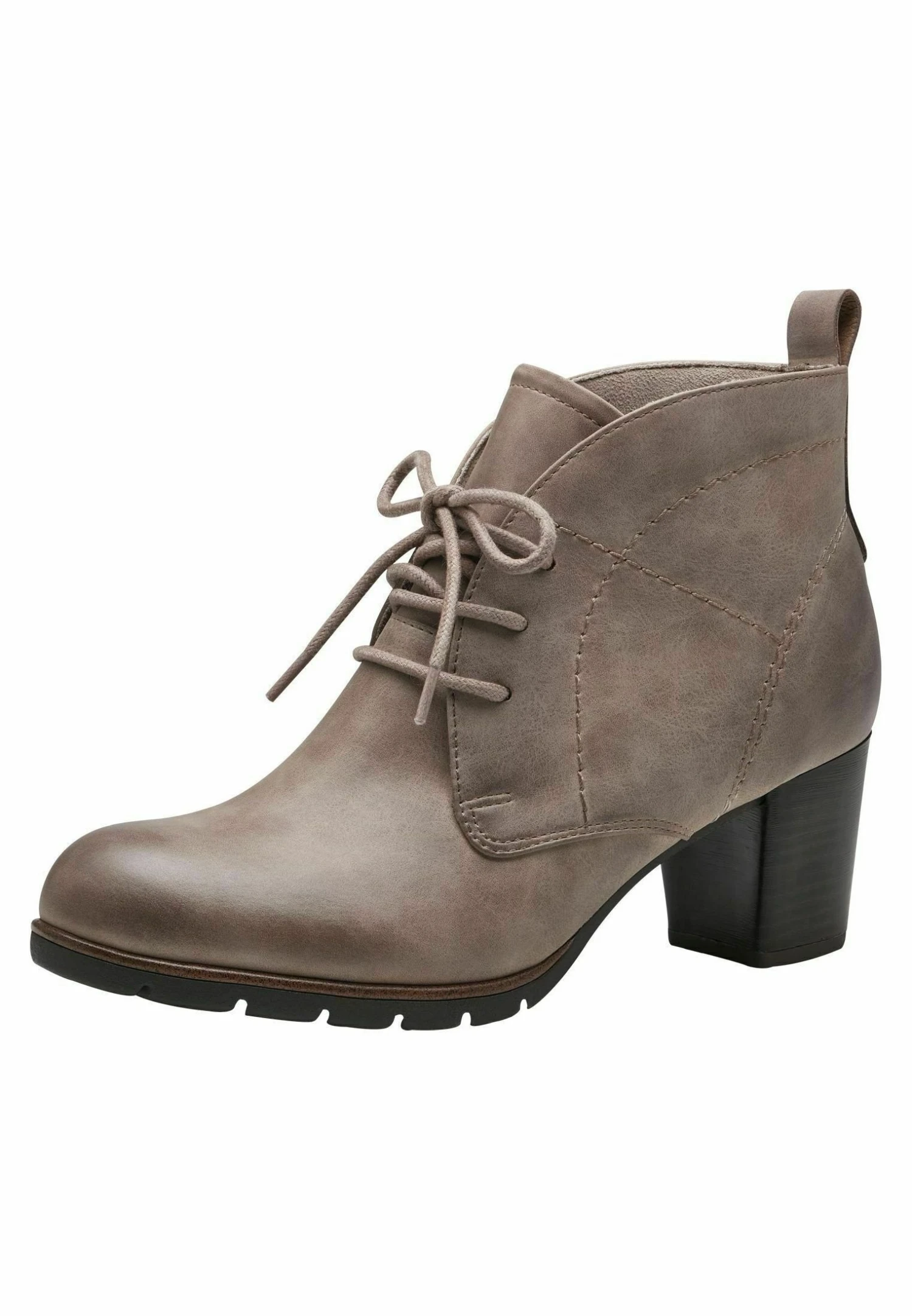 Marco Tozzi Bottines À Lacets - Taupe 2 Marco Tozzi Bottines À Lacets - Taupe – Image 2