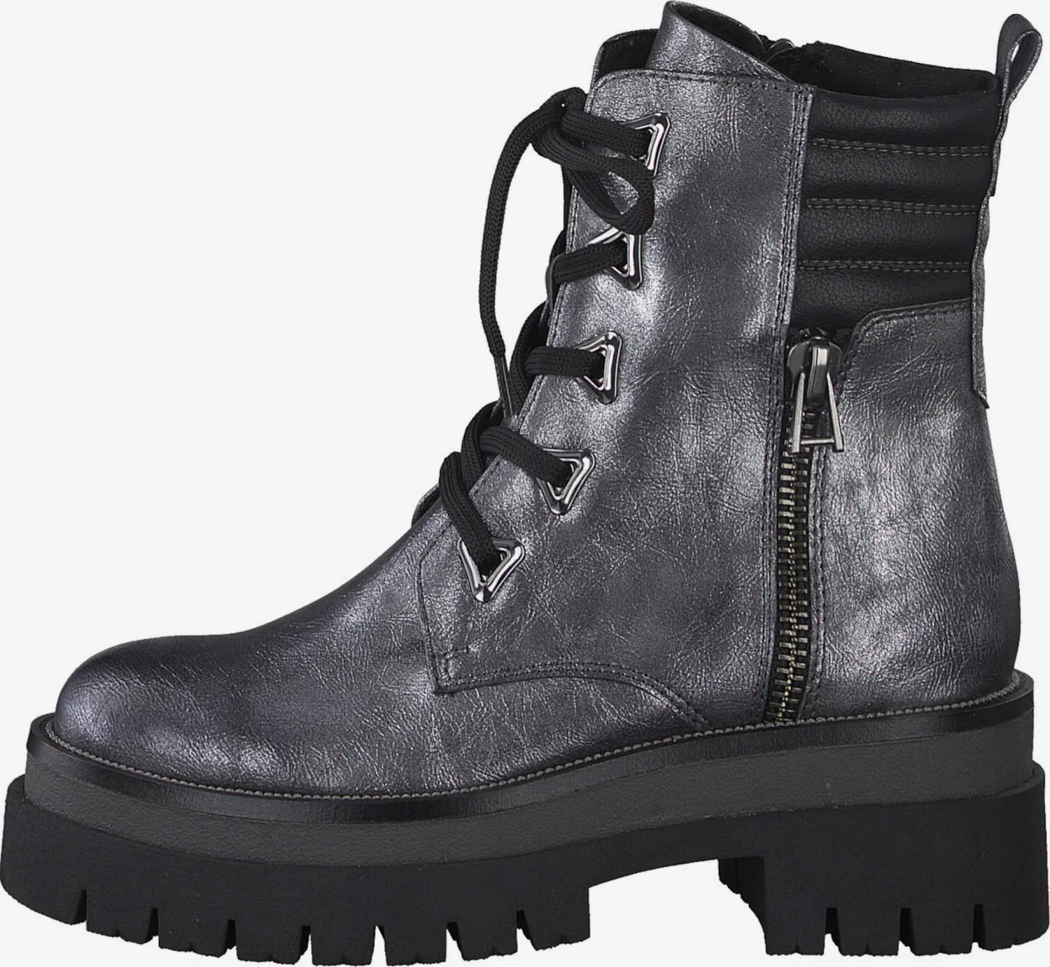 Marco Tozzi Bottines Bottines à Lacets Femme Argent 2 Marco Tozzi Bottines Bottines à Lacets Femme Argent – Image 2