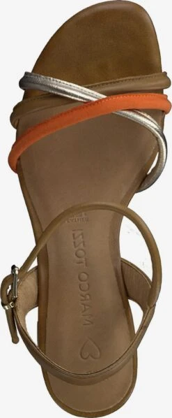 Marco Tozzi Sandales à Talons Sandales à Lanières Femme Cognac / Or Rose / Orange -Chaussures Élégance Vente 814986f66cb63974ef2351f75142c943
