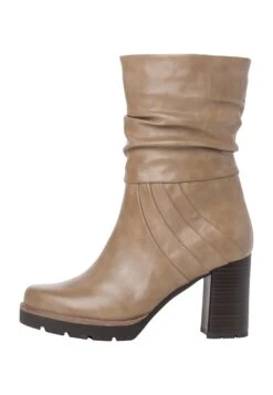 Marco Tozzi Stiefelette - Bottines À Talons Hauts - Taupe