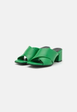 Marco Tozzi Mules À Talons - Green -Chaussures Élégance Vente 8d6cef2fbd284b59bb61ba95e35835e0