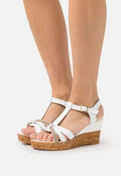 Marco Tozzi Sandales À Talons Hauts - White Comb