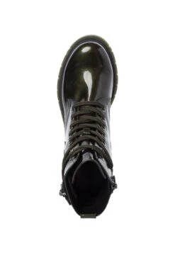 Marco Tozzi Kretschmer - Bottines À Lacets - Khaki Met Pat. -Chaussures Élégance Vente a17b7efb2d49414b9d27a489a6816cb3