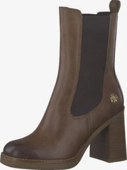 Bottines Chelsea Boots Femme Brun Foncé