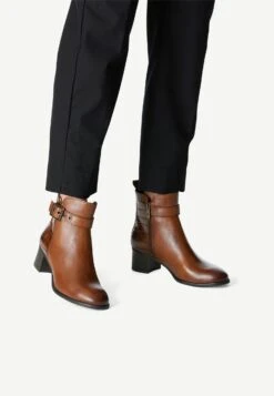 Marco Tozzi Boots À Talons - Cognac Comb