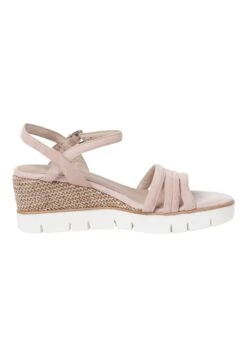 Marco Tozzi By Guido Maria Kretschmer - Sandales Compensées - Rose Suede -Chaussures Élégance Vente b43bf98a3c884e1e8e41235740492214