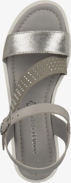 Marco Tozzi Sandales à Talons Sandales à Lanières Femme Argent -Chaussures Élégance Vente bcb0bf994a6ecbafe7146cff3bd4d098