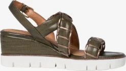 Sandales à Talons Sandales à Lanières Femme Kaki -Chaussures Élégance Vente c3de8620a5577b2d79c4b3b594ac0d54