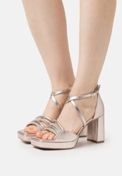 Marco Tozzi Sandales À Talons Hauts - Platinum