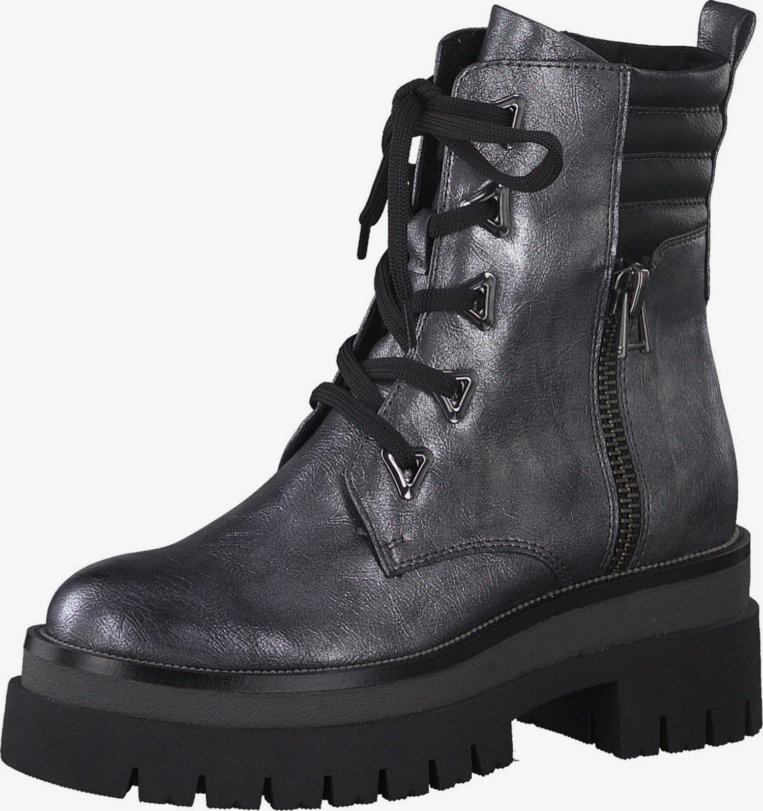 Marco Tozzi Bottines Bottines à Lacets Femme Argent 1 Marco Tozzi Bottines Bottines à Lacets Femme Argent