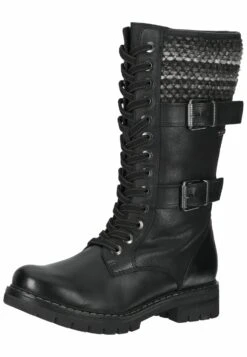 Marco Tozzi Bottes À Lacets - Black Comb -Chaussures Élégance Vente e3c34e1f8adc4ba6b971404fc8b75011