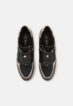 Marco Tozzi Baskets Basses - Black/Gold-Coloured -Chaussures Élégance Vente e50a08d365104430b5b0f0a641ed7ed3